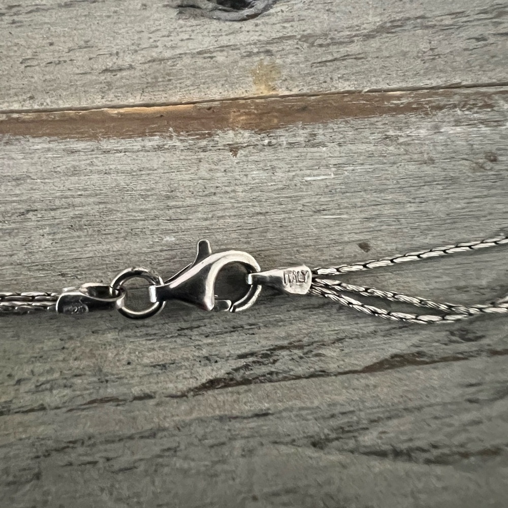 Sterling Silver Minimalist Multi-Strand Layered Necklace 925 Italy - Picture 8 of 9